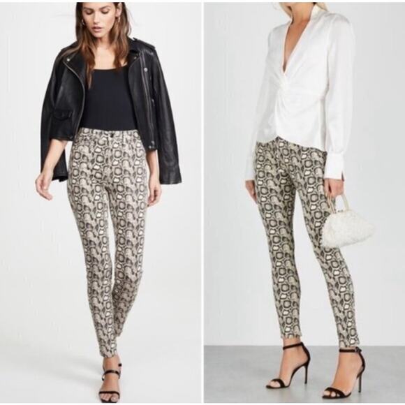 GOOD AMERICAN Good Waist Snake Print High Rise Skinny Jeans Size 2/26 - Picture 1 of 12